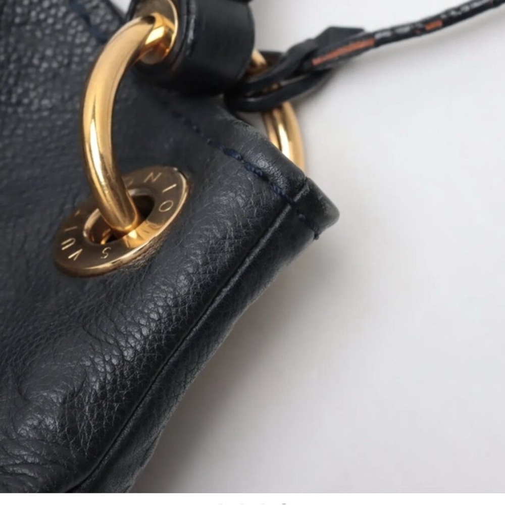 Louis Vuitton Navy Empreinte Embossed Monogram Shoulder Bag with Gold Hardware - Picture 8 of 11